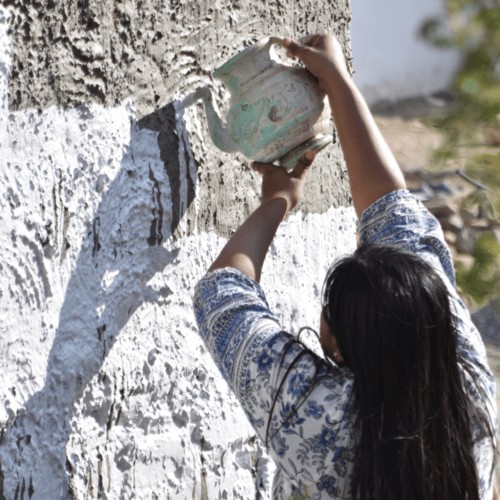 Lime wash application