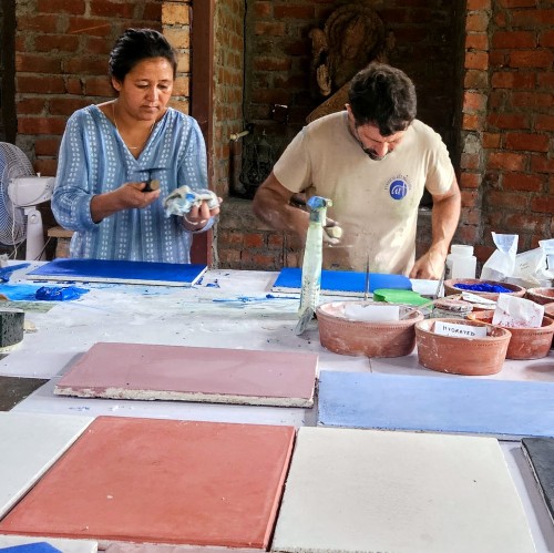 Oscar teaching Trabadillo Plaster