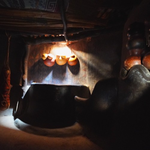Play of light inside the oldest home in Tiebele