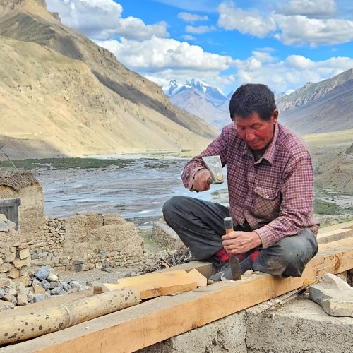 Timber Tie Beam Spiti Valley